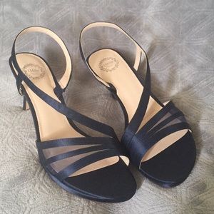 “NANNETT” Navy Strappy Pumps